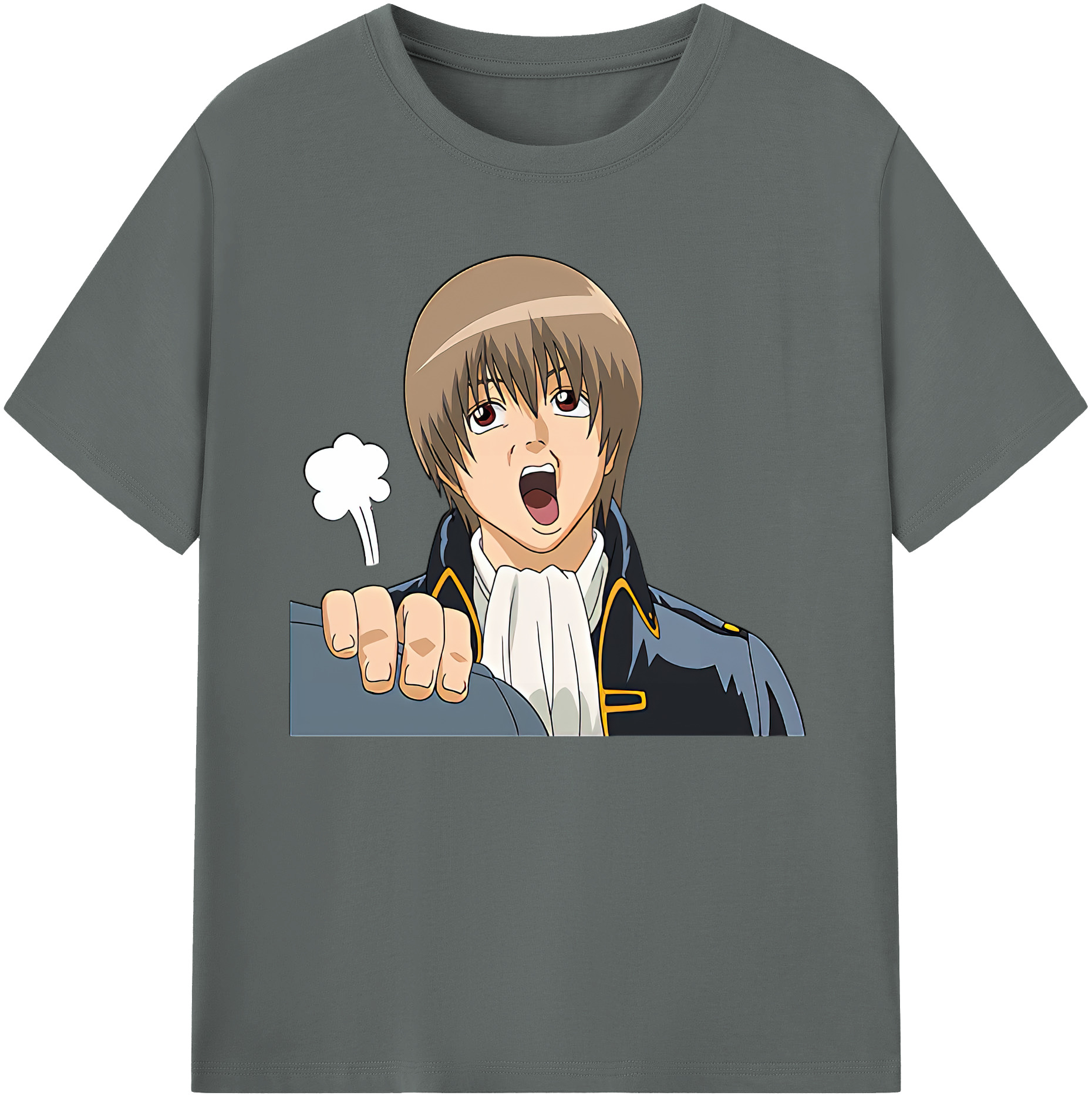 （画像用） ぎんたま 坂田銀時（さかたぎんとき） 神楽 志村新八（しむら しんぱち） GINTAMA Sakata Gintoki Kagura Shimura Shinpachi 綿100％ メンズ半袖Tシャツ｜肌触りやわらか＆通気性